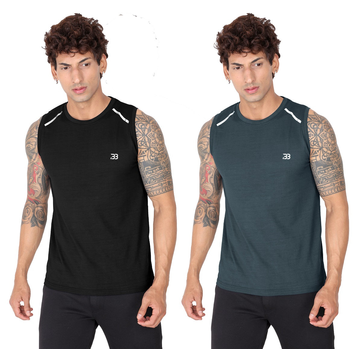 Men's Dynamic Dry 4 Way Stretch Lycra Sleeveless Tshirt