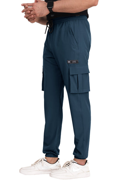 Mens Nylon Stretch Quickdry Cargo Joggers