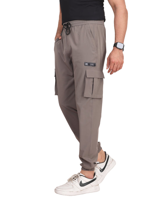 Mens Nylon Stretch Quickdry Cargo Joggers